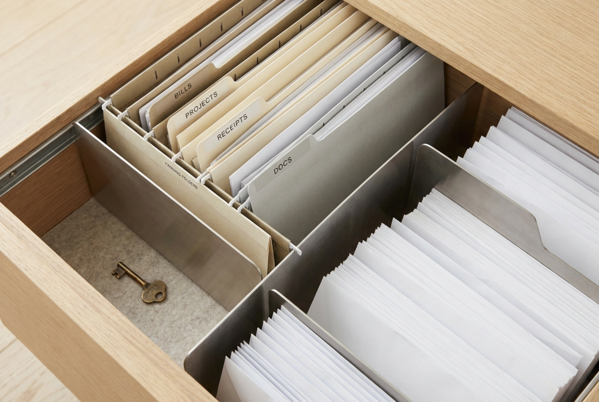 Cómo organizar documentos en archivadores con llave