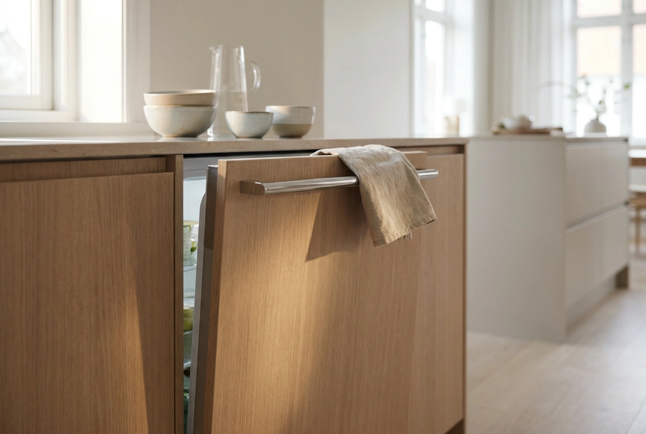 Cómo elegir una nevera pequeña integrable para una cocina de concepto abierto