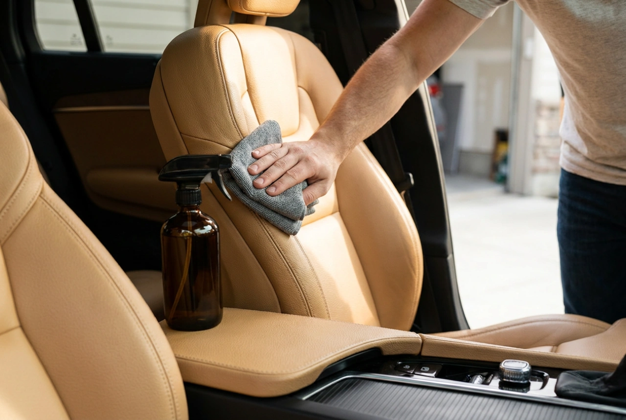 Cómo aplicar limpiadores de cuero para coche frente a la suciedad diaria